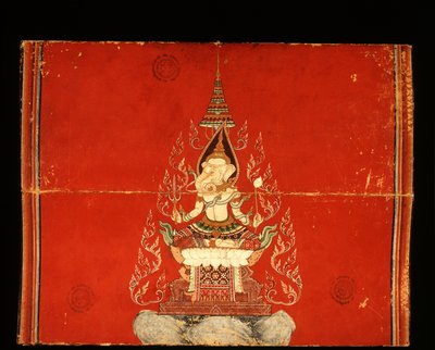 Ganesh kézirat az elefántképzésről (wc papíron) alkotó: Thai School