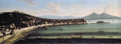 A Nápolyi-öböl nyugatról, 1710 alkotó: The Metropolitan Master