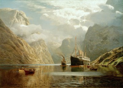 Az Auguste Victoria a Naeröfjordban alkotó: Karl Paul Themistocles von Eckenbrecher