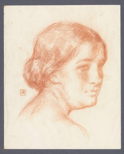 Egy ismeretlen nő portréja alkotó: Theo Van Rysselberghe (signed by artist)