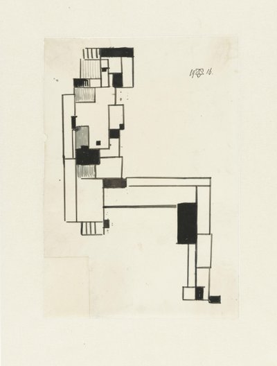 Ülő női akt, kezét a fején Ülő női akt alkotó: Theo van Doesburg (signed by artist)