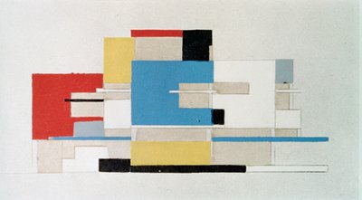 Színtanulmány építészethez alkotó: Theo van Doesburg