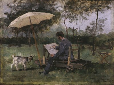 Armand Heins festmény (olaj, panel) alkotó: Théo van Rysselberghe
