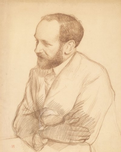 Henri Gheon portréja, 1903 körül (kréta, papír) alkotó: Theo van Rysselberghe