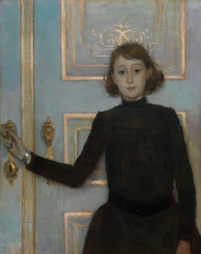 Marguerite van Mons portréja (olaj, vászon) alkotó: Théo van Rysselberghe