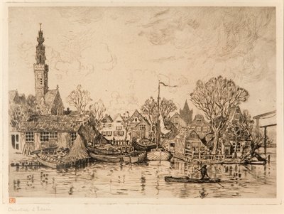 Hajógyár Edamban (Hollandia) alkotó: Théo van Rysselberghe