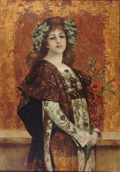Sarah Bernhardt portréja 1844-1923 Gismondaként, 1896 körül. alkotó: Theobald Chartran