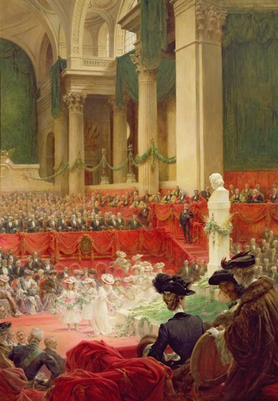 Victor Hugo (1802-85) születésének századik évfordulóját ünneplő szertartás a Pantheonban 1902. február 26. alkotó: Theobald Chartran