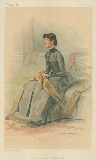 The Marchioness of Waterford, 1883. szeptember 1., Vanity Fair karikatúra alkotó: Theobald Chartran