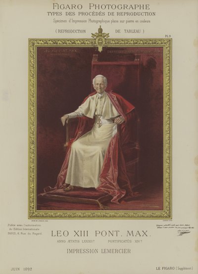 Leó pápa XIII alkotó: Theobald after Chartran