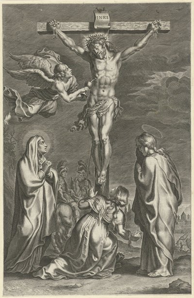 Krisztus a kereszten Jelenetek az Ó- és Újszövetségből (sorozat címe) Breviarium romanum (sorozat címe) alkotó: Theodoor Galle (possibly)