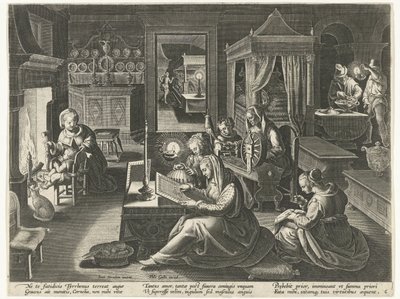 Cornelia, a Gracchi erényes anyja Híres római nők (sorozat címe) alkotó: Theodoor Galle