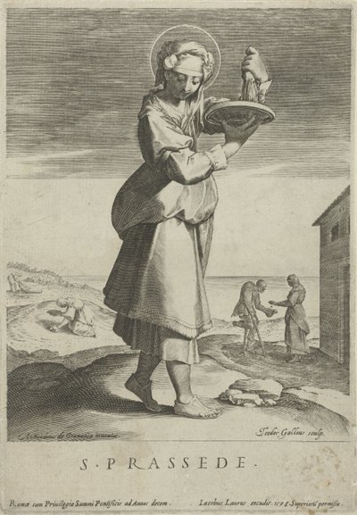 Heilige Praxedis S. Prassede (cím a tárgyon) alkotó: Theodoor Galle