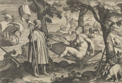 New Inventions of Modern Times [Nova Reperta], The Discovery of America, 1. lemez, kb. ..., kb. 1600. alkotó: Theodoor Galle
