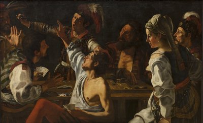 Kártya és Backgammon játékosok. Harc a kártyákért alkotó: Theodoor Rombouts