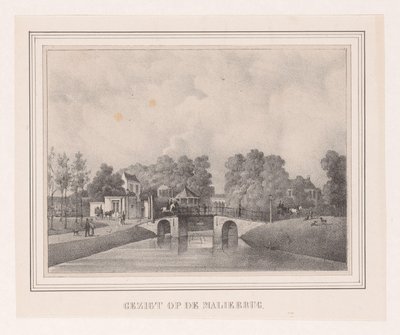 Malie híd Utrechtben Kilátás a Malie-hídra (cím az objektumon) alkotó: Theodoor Soeterik (possibly)