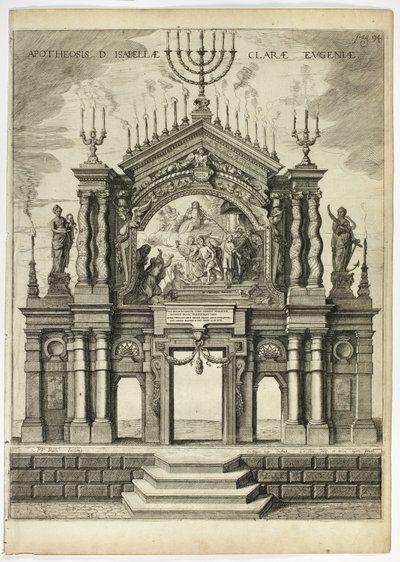 Színpad Isabella Clara Eugenia emlékére, Casperius Gevartius 24-es táblája, a legnyugodtabb és legtiszteletesebb bíboros-infante Ferdinánd diadalútja alkotó: Theodoor van Thulden