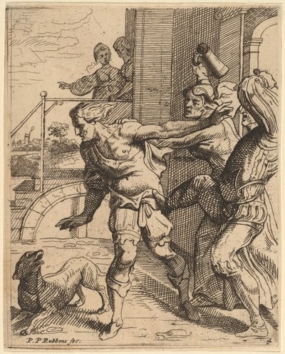 A kocsmából elűzött tékozló fiú alkotó: Theodoor van Thulden after Sir Peter Paul Rubens