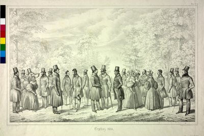 Teplice emlékek. fürdőszezon 1833. 4. lap alkotó: Theodor Hosemann