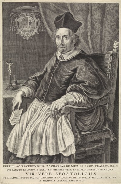 Zacharias de Mez, trallesi püspök portréja alkotó: Theodor Matham