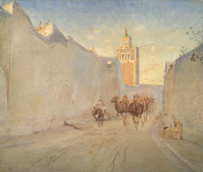 Tevék egy utcában Tunéziában alkotó: Theodor Philipsen