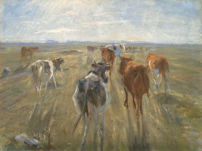 Hosszú árnyékok. Szarvasmarha Saltholm szigetén alkotó: Theodor Philipsen