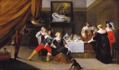 A kártyajátékosok (backgammon játékosok) - Kártyajátékosok, Rombouts, Theodor (1597-1637). Olaj, vászon, c. 1620-1630. Residenzgalerie Salzburg alkotó: Theodor Rombouts