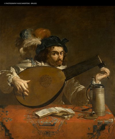 A lantjátékos (olaj, vászon) alkotó: Theodor Rombouts