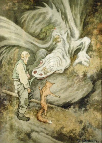 A világ nem fizet másként, kedves sárkányom alkotó: Theodor Kittelsen