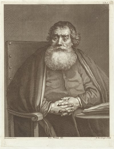 Ülő férfi szakállas alkotó: Theodor Vercruys