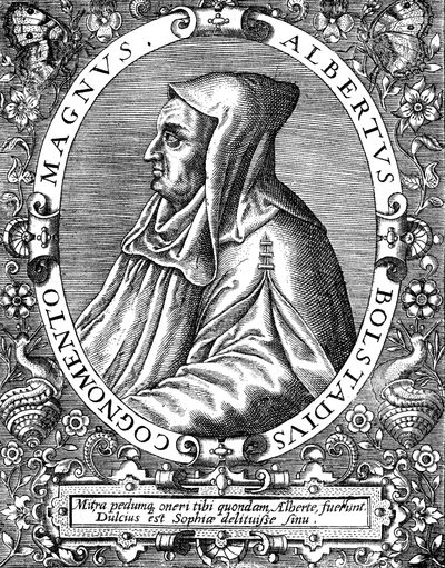 Albertus Magnus c1200-1280 német származású domonkos szerzetes, 16. század vége alkotó: Theodor de Bry