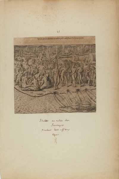 De Iss qui Acciderunt in Reditu Post Comestum Illud Mancipium. (a könyvből, Americae, harmadik rész) alkotó: Theodor de Bry