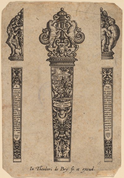 Dísz a kés nyeléhez alkotó: Theodor de Bry