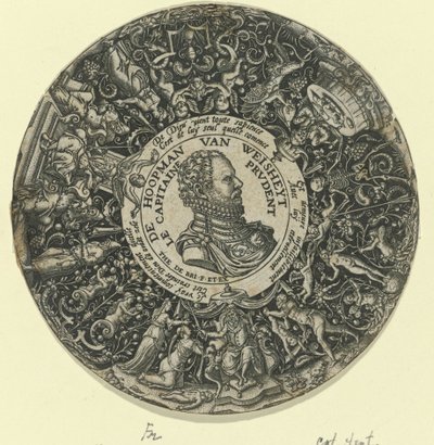 I. Vilmos, Orange hercegének portréja De Hoopman van Weisheyt / Le Capitaine Prudent (cím az objektumon) alkotó: Theodor de Bry
