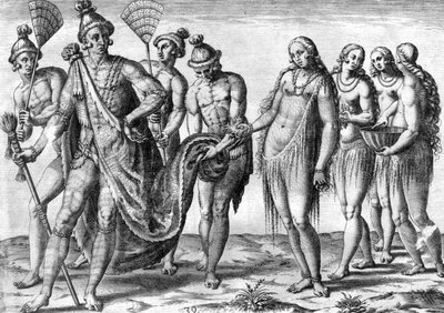 Timucua indiánok törzse alkotó: Theodor de Bry