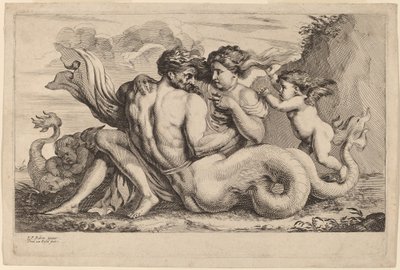 Sziréna és Triton alkotó: Theodor van Kessel after Sir Peter Paul Rubens