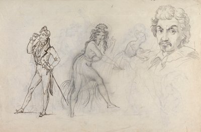 Vázlatok lapja alkotó: Theodor von Holst