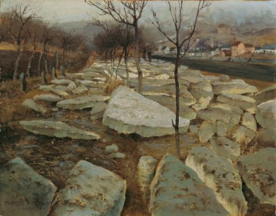 Jégtáblák a Thaya partján alkotó: Theodor von Hormann