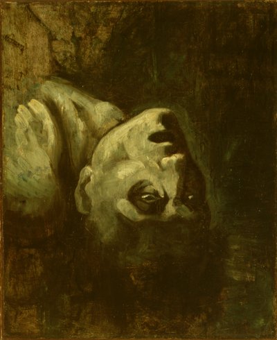 Egy megfulladt ember feje, 1819 körül (olaj, papír, vászonra szerelve) alkotó: Theodore (circle of) Gericault