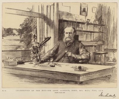 A nap hírességei, Sir John Lubbock, Baronet, parlamenti képviselő, DCL, FRS, LLD alkotó: Theodore Blake Wirgman