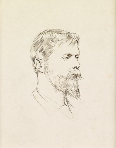 Sir Ernest Waterlow portréja, profil (toll és tinta, papír) alkotó: Theodore Blake Wirgman