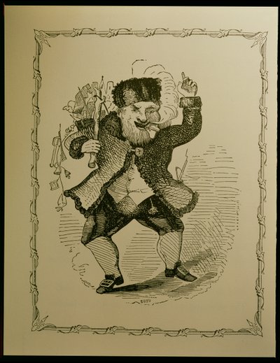 Mikulás-illusztráció Clement C. Moore verséhez, 1848 alkotó: Theodore C. Boyd