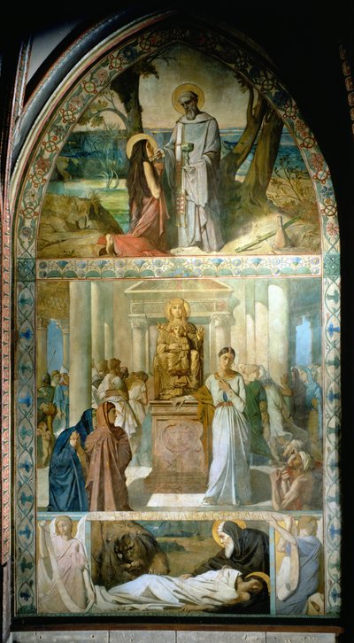 Egyiptomi Szent Mária története. Theodore Chasseriau (1819-1856) festménye. alkotó: Theodore Chasseriau