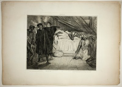 Ó, spártai kutya, tizenötös tányér az Othello-tól alkotó: Théodore Chassériau