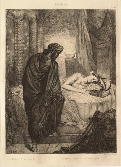 Othello-szvit: 11. szám (5. felvonás, 2. jelenet: Othello Desdemona ágya mellett) alkotó: Théodore Chassériau