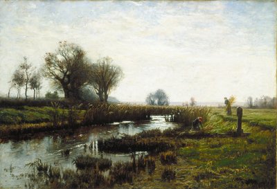 Késő délután, Dachau Moor (olaj, vászon) alkotó: Theodore Clement Steele