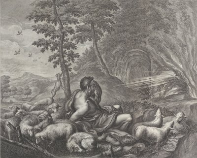 Jákob őrzi Lábán nyáját, 1613-24. alkotó: Theodore Cruger