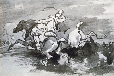 Tüzér, aki a lovait a mezőre vezeti, 1913. alkotó: Theodore Gericault