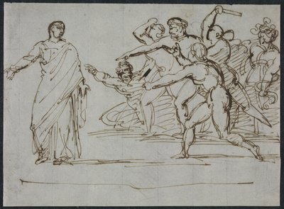 Tiberius meggyilkolása alkotó: Theodore Gericault