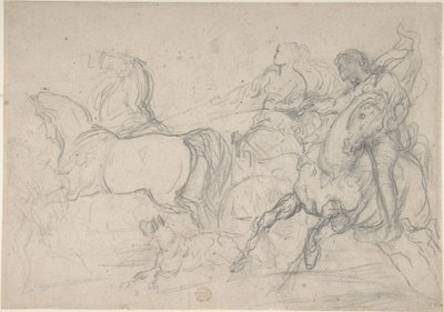 Szekérhajtó és lovas alkotó: Theodore Gericault